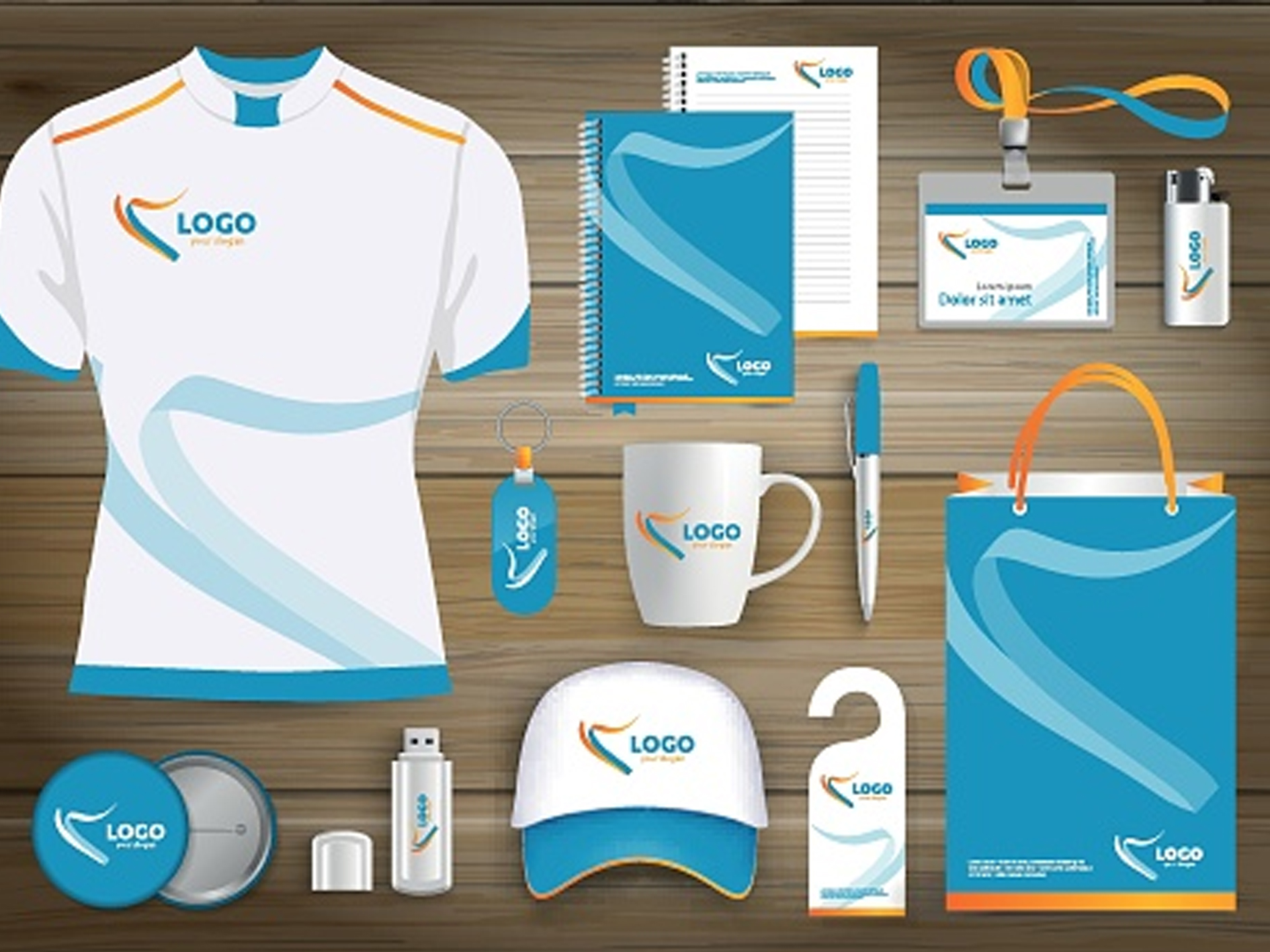 Branded merchandise (pens, mugs, USBs, etc.
